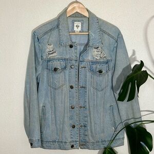 Billabong Distressed Denim Jacket | Size L